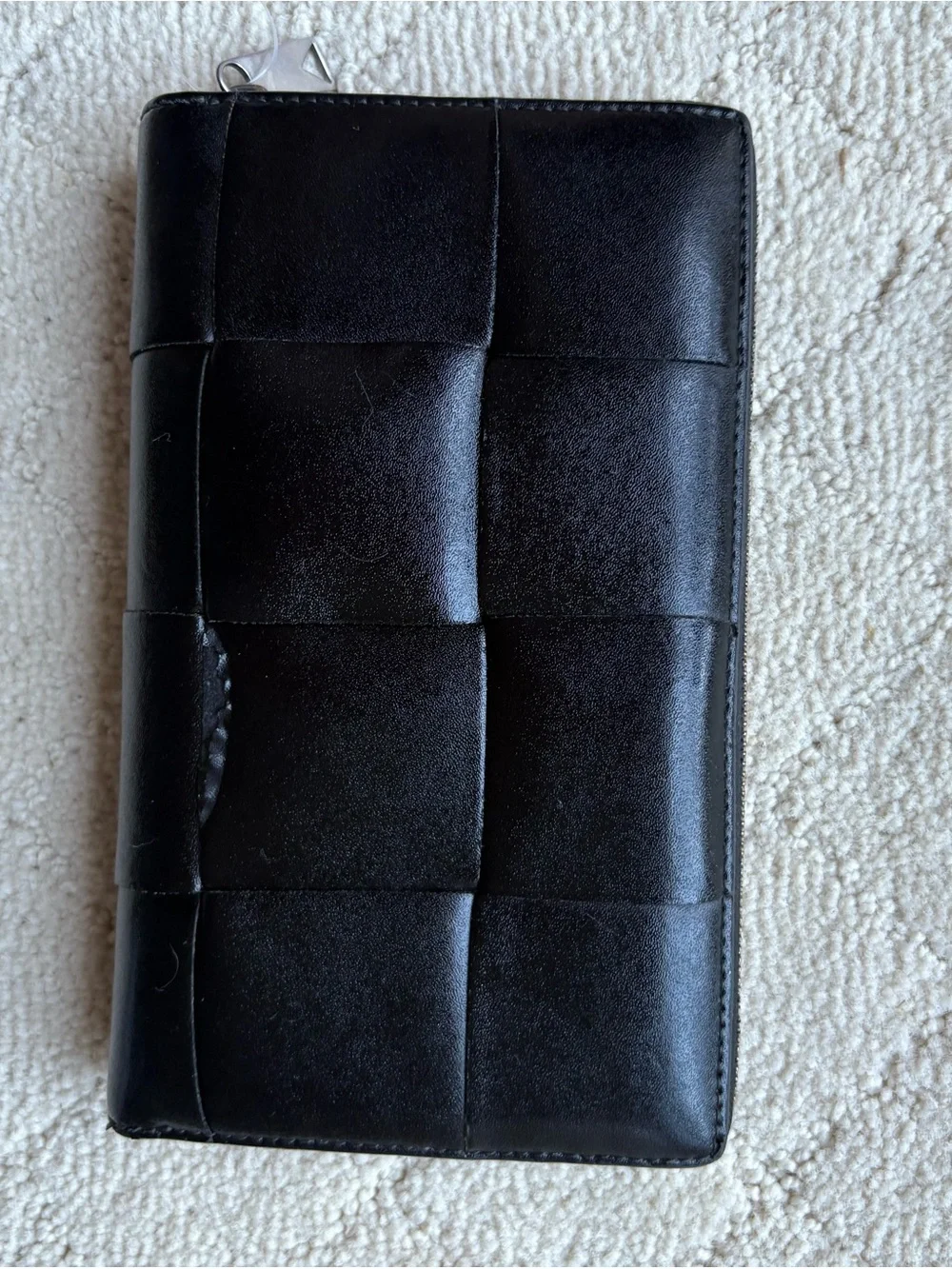 Bottega Veneta Cassette Zip Around Wallet - Black